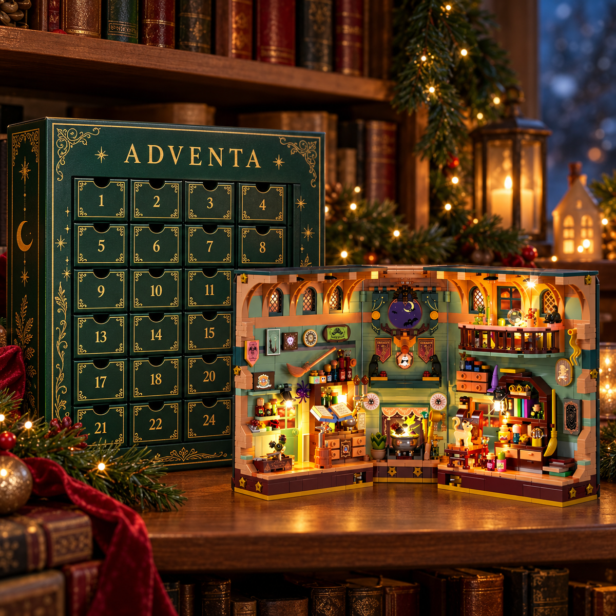 Adventa book nook advent calendar - hero